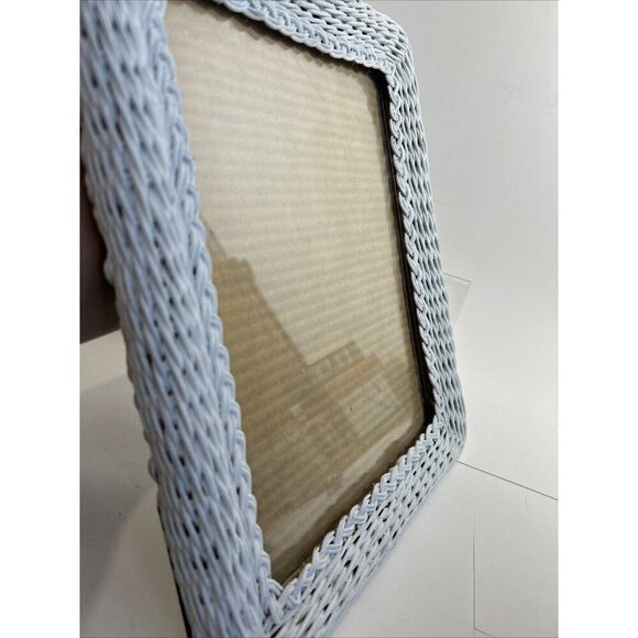 Woven Wicker Photo Picture Frame 8" By 10" Free-Standing Rattan Boho Beach House - Picture 10 of 10